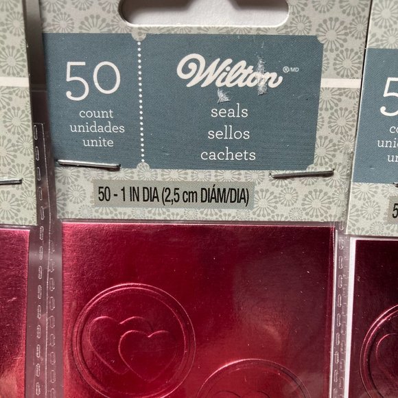 Double Heart Seals Pink Stickers for Cards Crafts - Picture 4 of 13